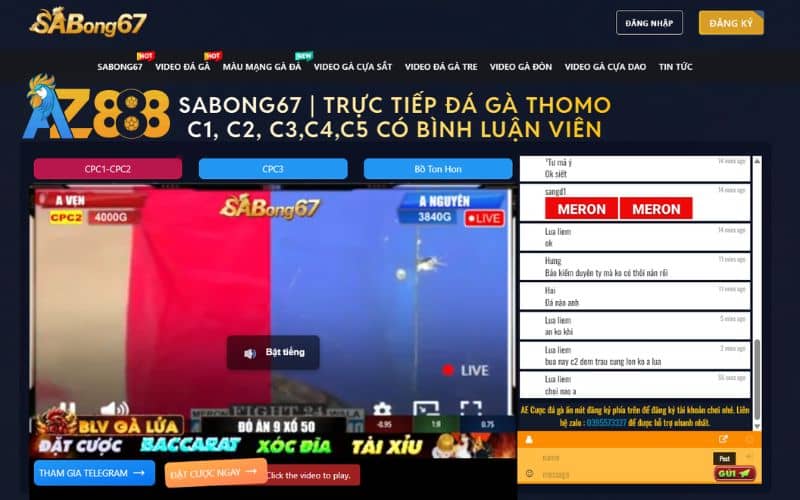 Sabong67 - Có bình luận viên tiếng Việt chuyên nghiệp Sabong67 - Có bình luận viên tiếng Việt chuyên nghiệp