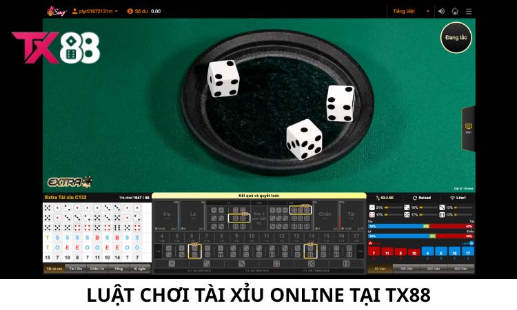Luật chơi Tài Xỉu Online tại TX88