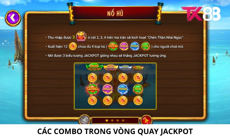 Combo trong Vòng Quay Jackpot