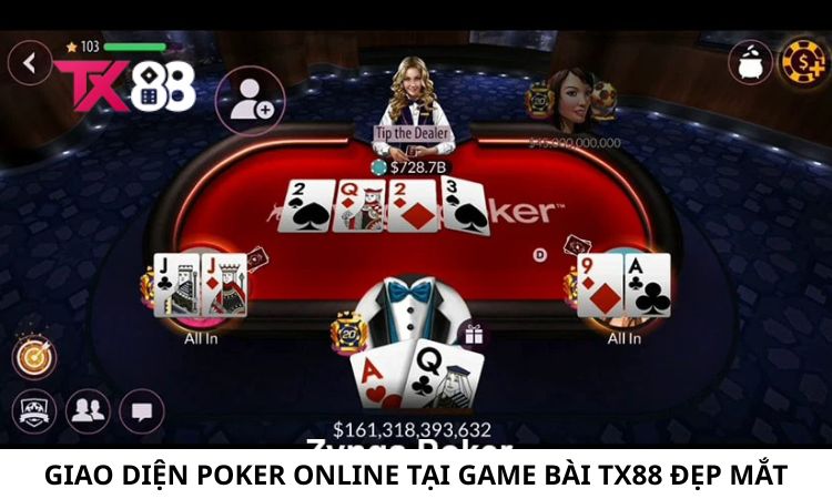 Ưu điểm của Poker Online tại Game Bài TX88